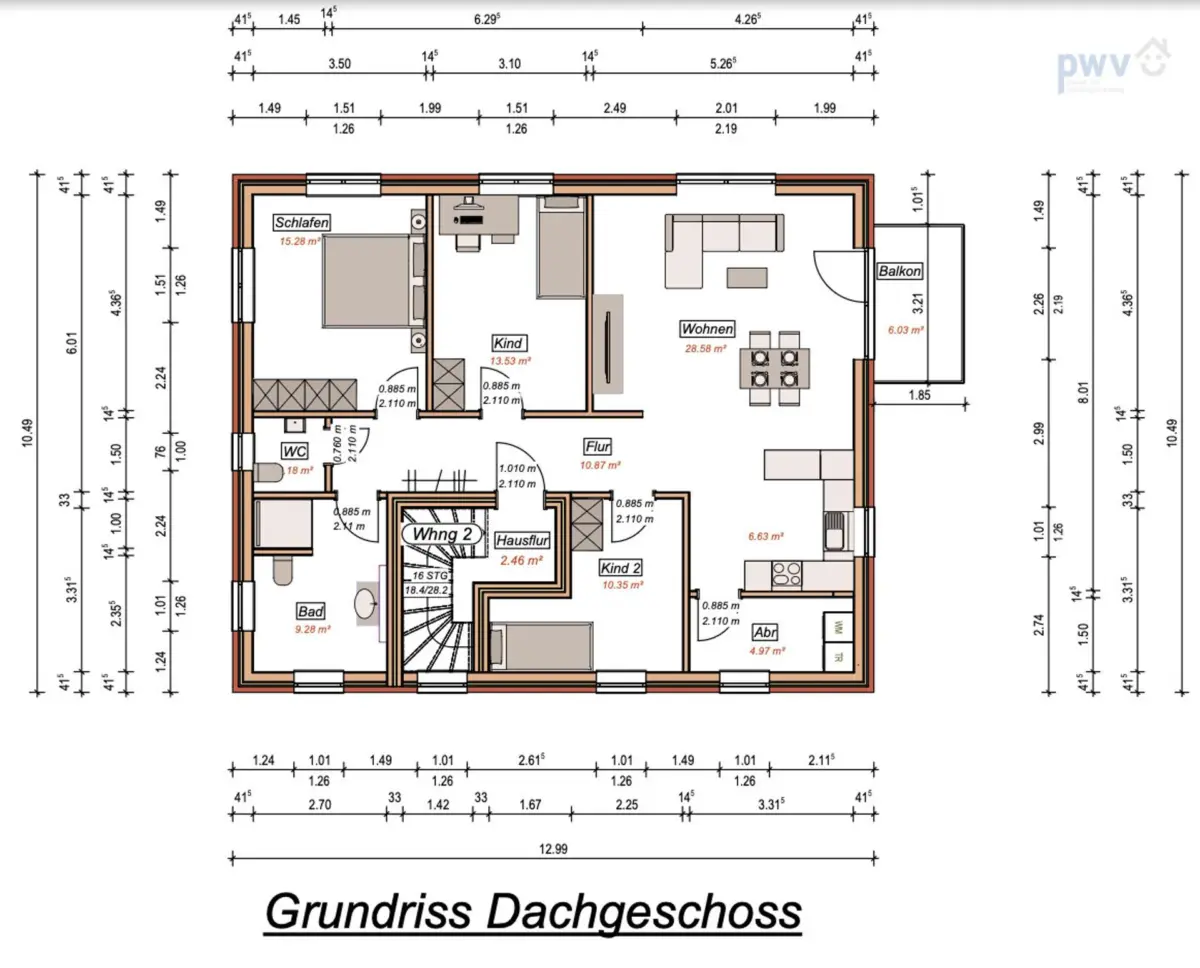 Grundriss Dachgeschoss